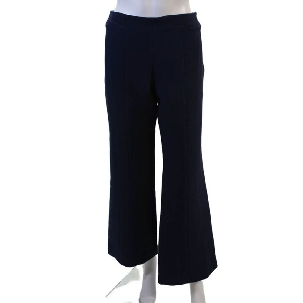 Derek Lam Women Dress Pants Dark Blue Wool Silk Blend Hook Eye Size 6